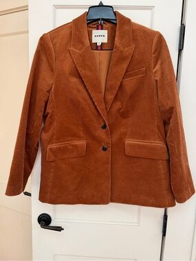 EUC BODEN STAMFORD CORD BLAZER BROWN TAN CORDUROY BLAZER JACKET SIZE 14